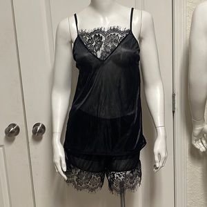 Black with lace lingerie